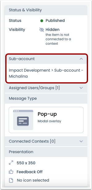 View Sub-account Settings