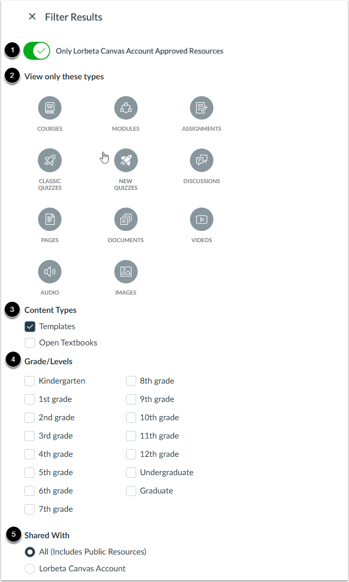 Filter Search Results