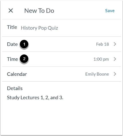 Select Date and Time