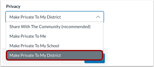 Make Private To My District