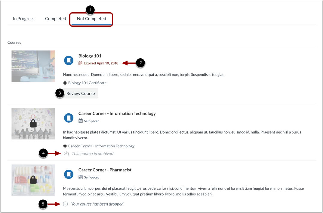 View Not Completed Listings