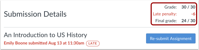 View Late Submission