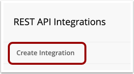 Create Integration