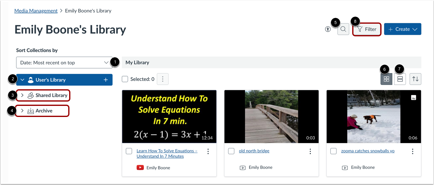 Sort, Filter, and View Media