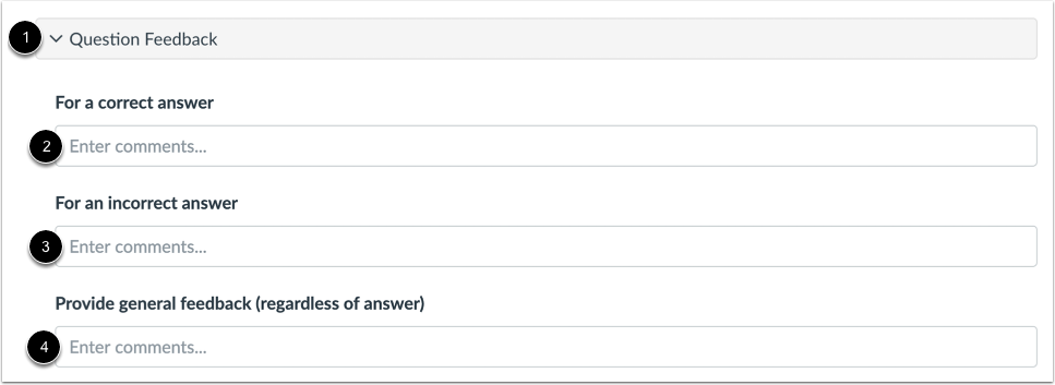 Add Quiz Question Feedback