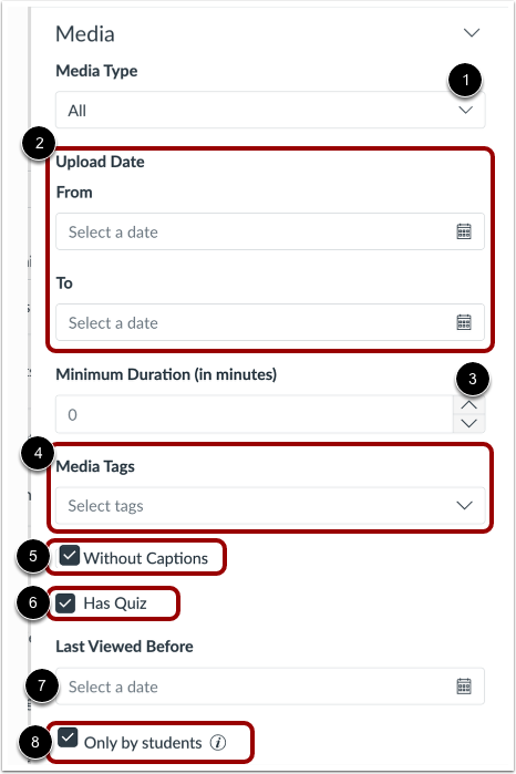 Filter by Media Attribute
