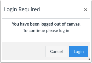 View Quiz Logout Warning
