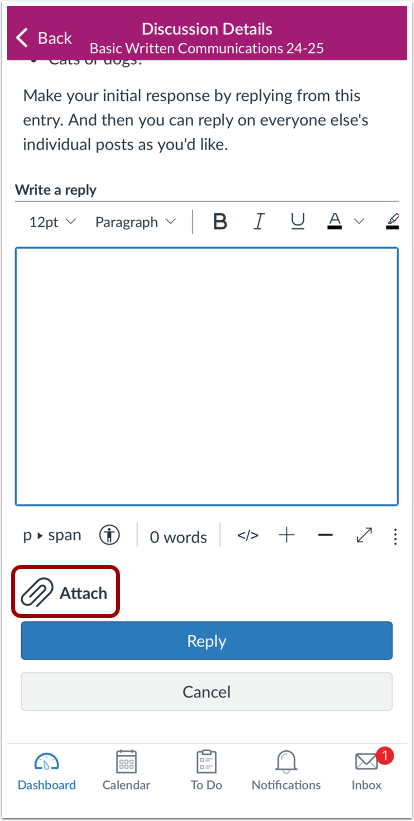 Add Attachment