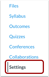 Import through Course Settings