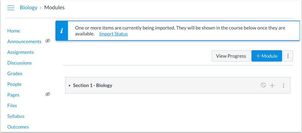 View Imported Resource