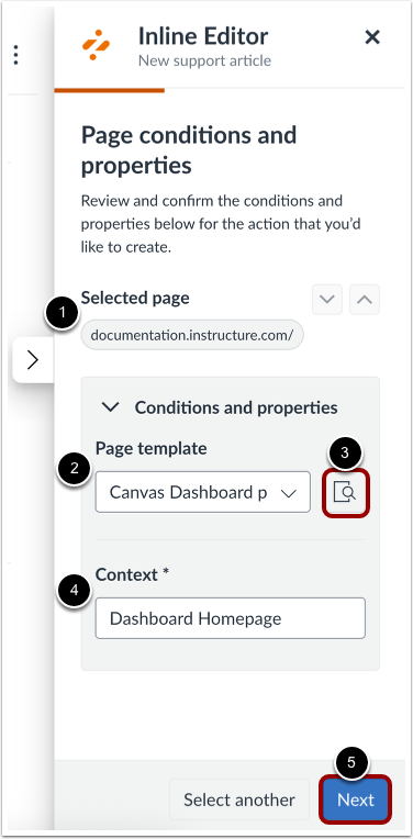Add Page Conditions and Properties