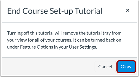 End Course Set-up Tutorial
