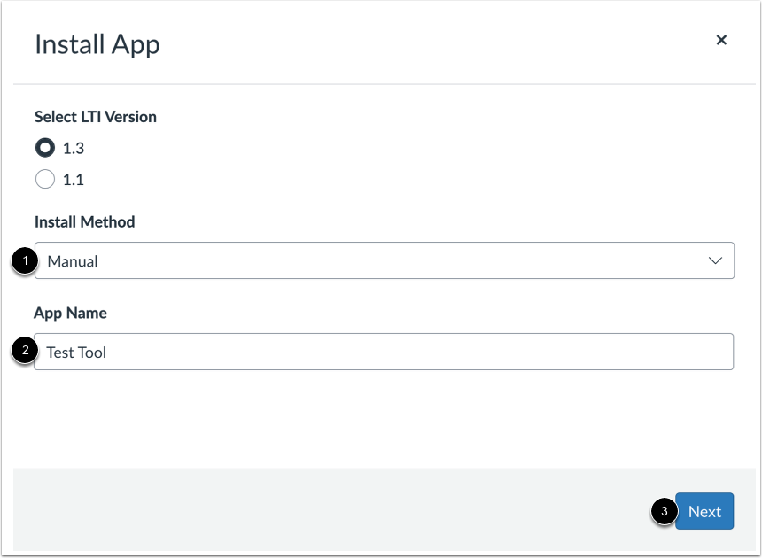 Select Install Method and Add App Name
