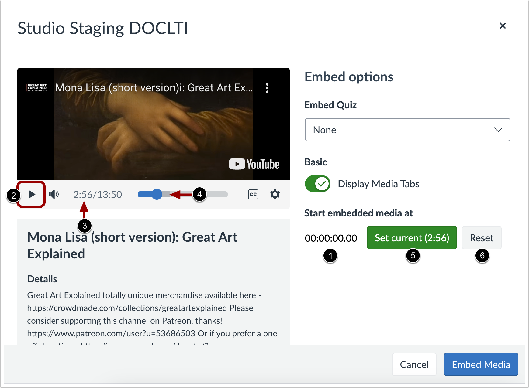 Set Start Time for Media
