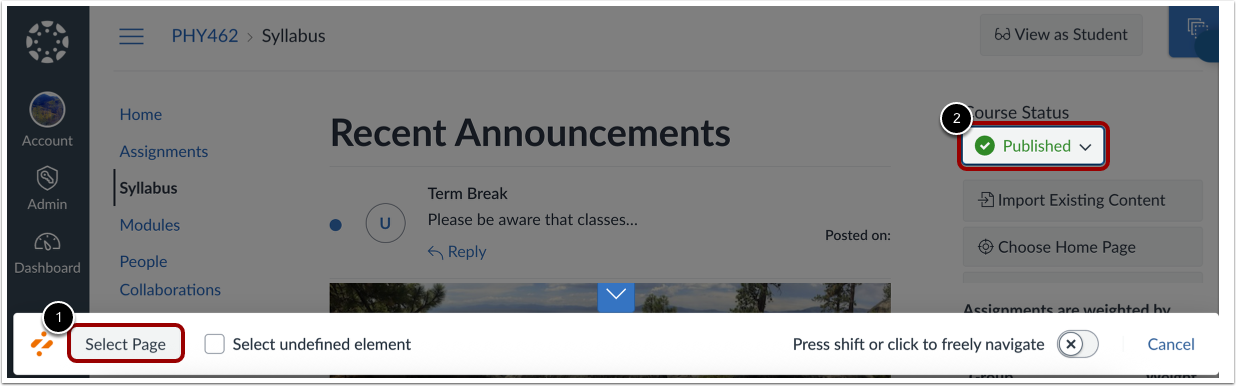 Add Message to an Element