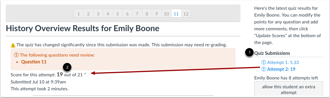 View Most Recent Attempt