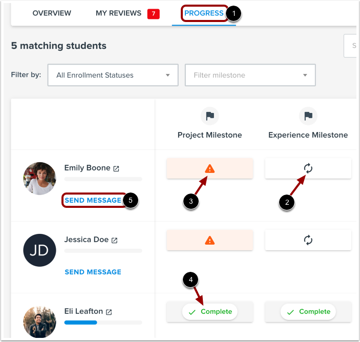 View Pathway Progress