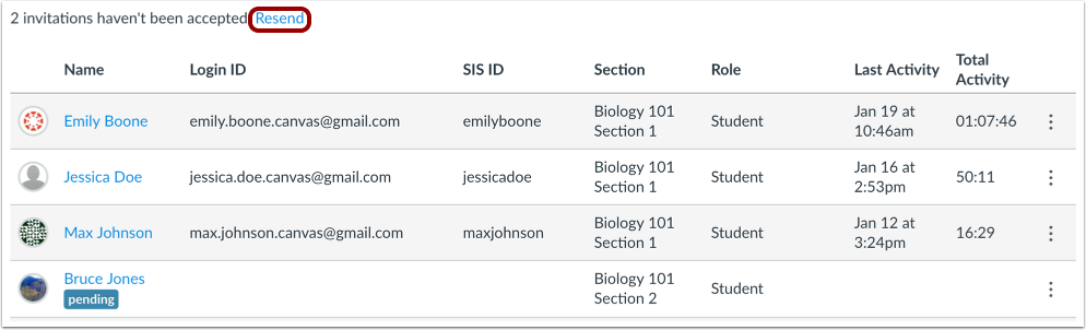 Resend All Invitations