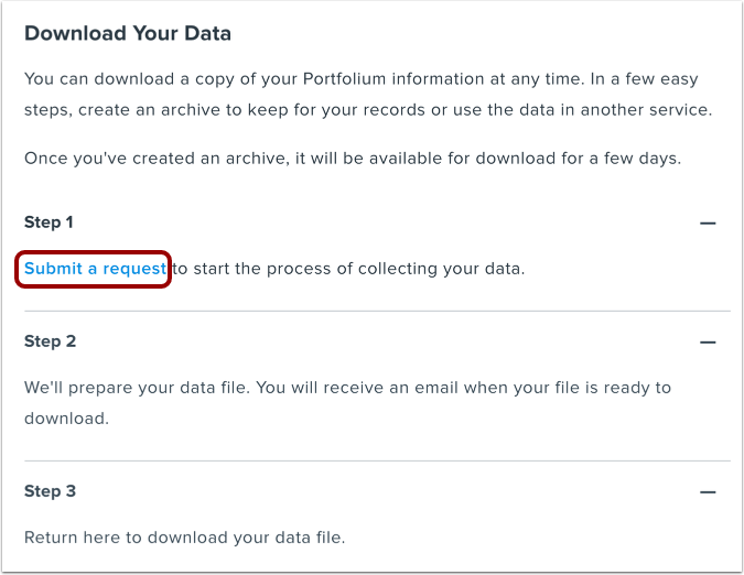 Download Your Data