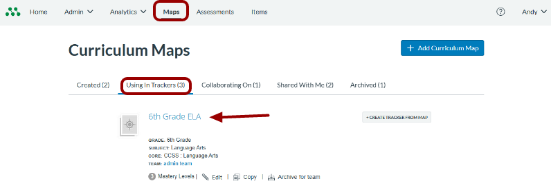 Open Curriculum Map from Maps
