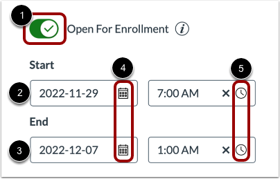 Set enrollment status