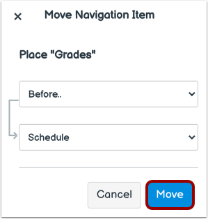 Move Navigation Item