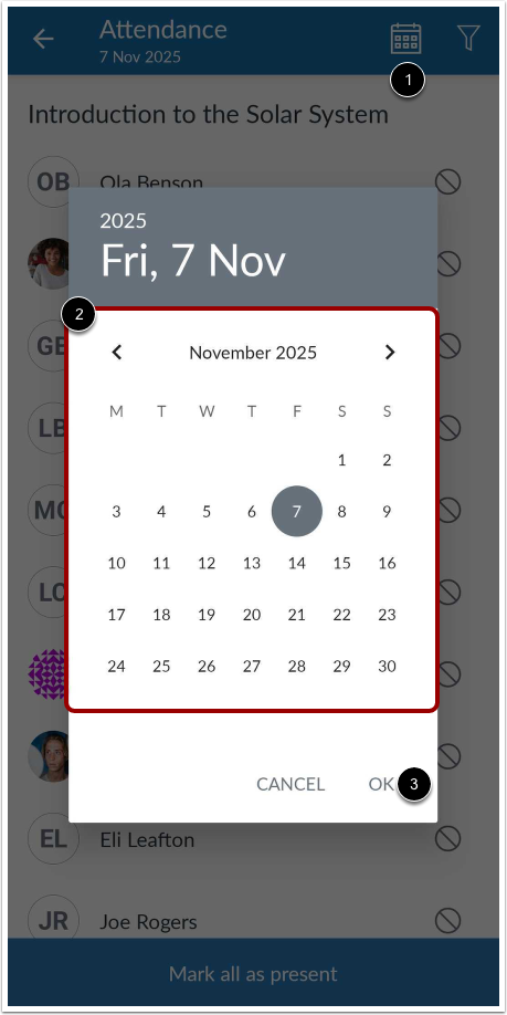 Select Date