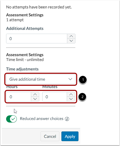 Give Additional Time