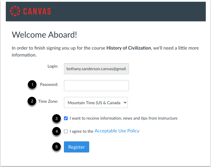 Complete Registration
