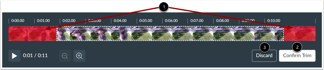 Confirm or Discard Trim