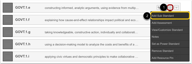 Open Add Sub Standard