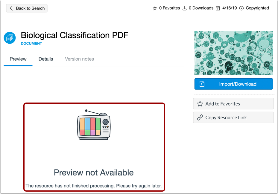 View Shared Resource
