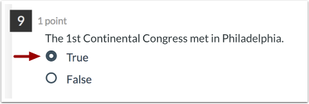 True or False Question