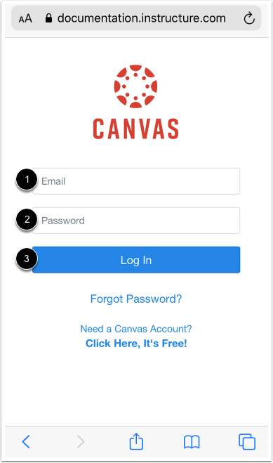 Log In to Canvas