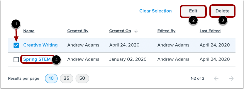 Manage Curriculum Maps