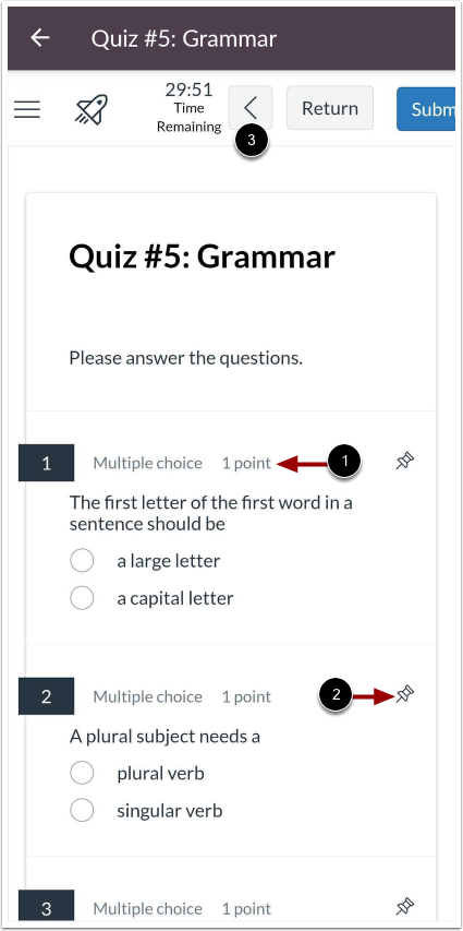 Complete Quiz Questions