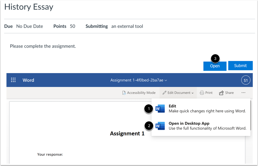 Open Document Editor