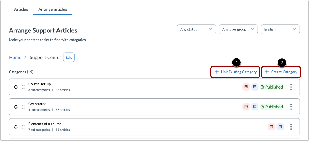 Link or Create Category