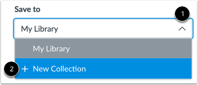 Select Collection for Zoom Uploads