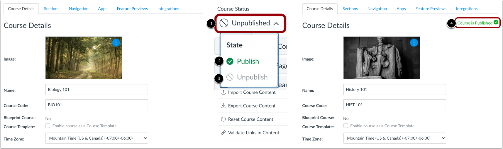 View Course Status