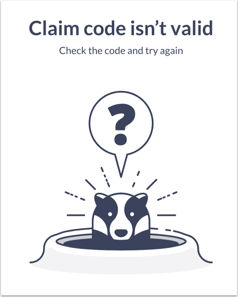 Claim codes