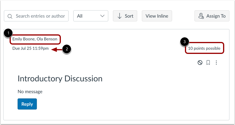 View Discussion Dates