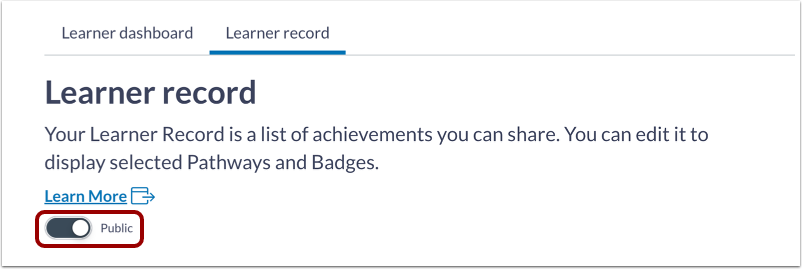 Share Learner Record