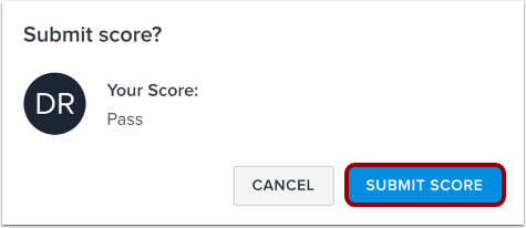 Confirm Score Submission
