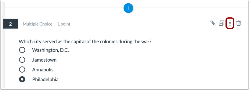 Move Question on Build Page
