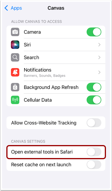 Open External Tools in Safari
