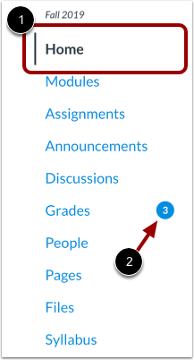 View Course Navigation