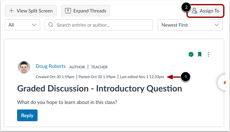 View Discussion Dates