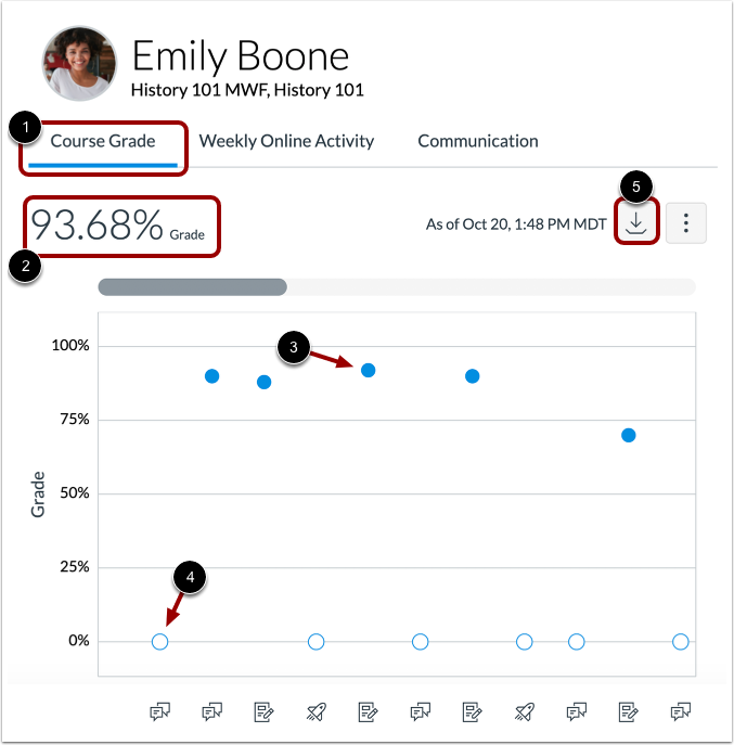 View Course Grade Chart Graph