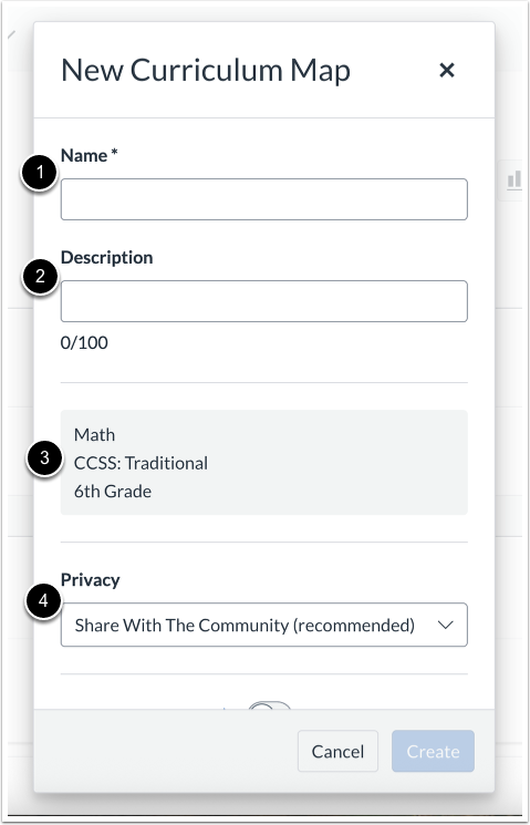 Create New Curriculum Map from Tracker
